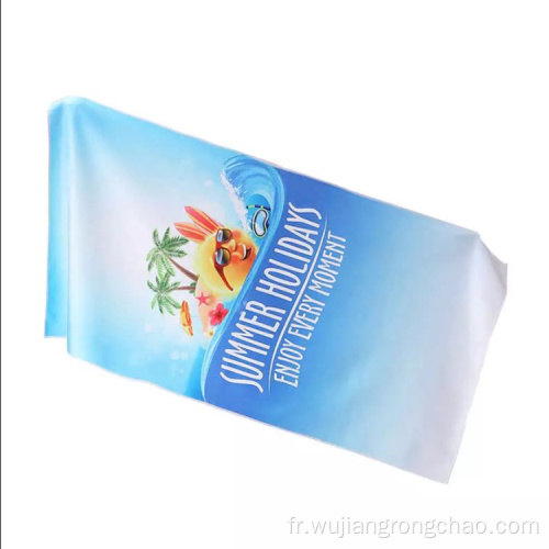 Serviette de plage confortable imprimée en microfibre pour les vacances d&#39;été